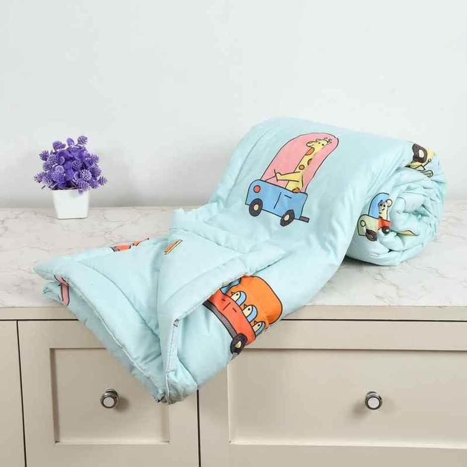 Florida AC Comforter for Kids | Poly-Cotton 200 GSM for Single Bed/Blanket for All Weather Blue