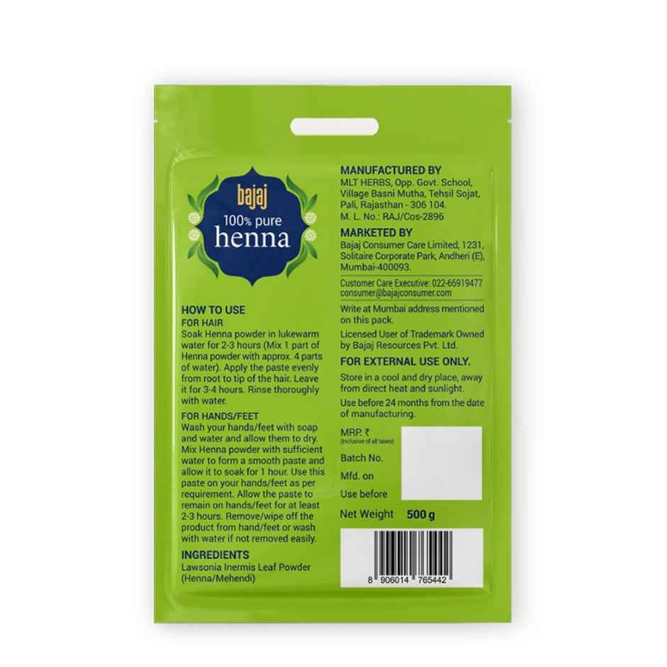 Bajaj 100% Pure Henna Combo