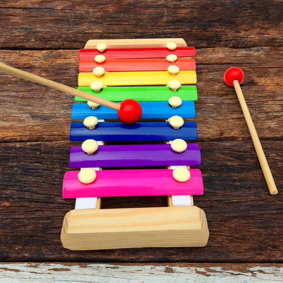 Fablue Wooden Xylophone 2-in-1 Piano Musical Toy for Kids & Toddlers