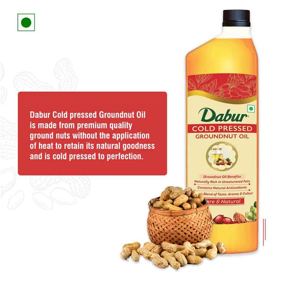 Dabur Groundnut (Peanut) Cold Pressed Oil | Healthy Cooking Oil