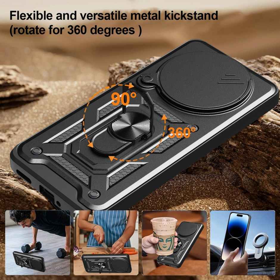 Kwine Case Vivo V40E 5G / Iqoo Z9S 5G Back Cover - Armor Case - Black