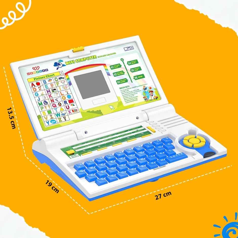 Fablue Educational Laptop Computer Toy for Kids - English Learning Laptop Toy for Kids - Multicolor