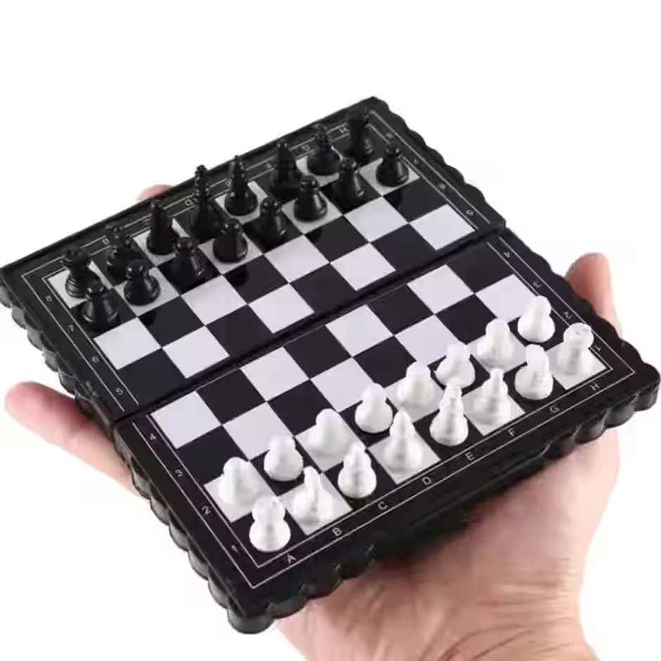 Fablue Mini Foldable Magnetic - Pocket Size Travel Chess Board Game
