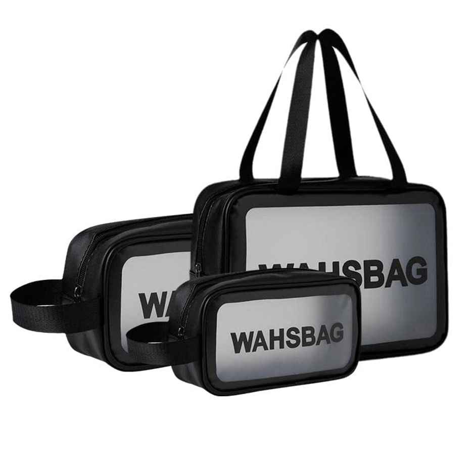 Beaute Secrets Toiletry Bag Waterproof Travel Organizer for Accessories Set of 3 Black