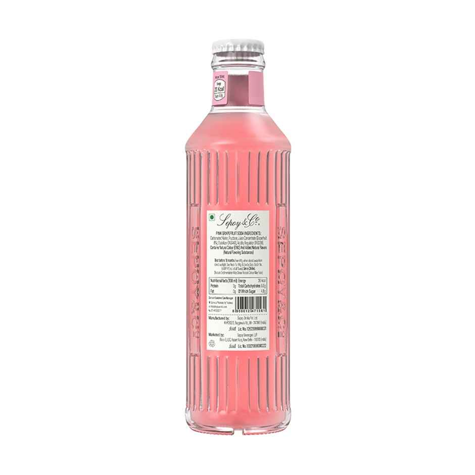 Sepoy & Co. Pink Grapefruit Soda | Tangy & Fizzy