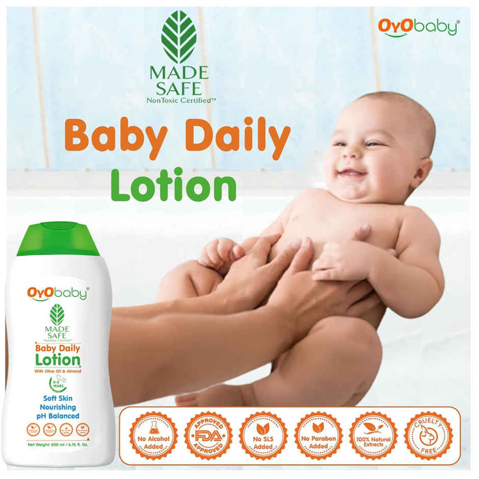 Oyo Baby Combo Moisturizing Natural Lotion & Natural Dusting Baby Powder For New Born