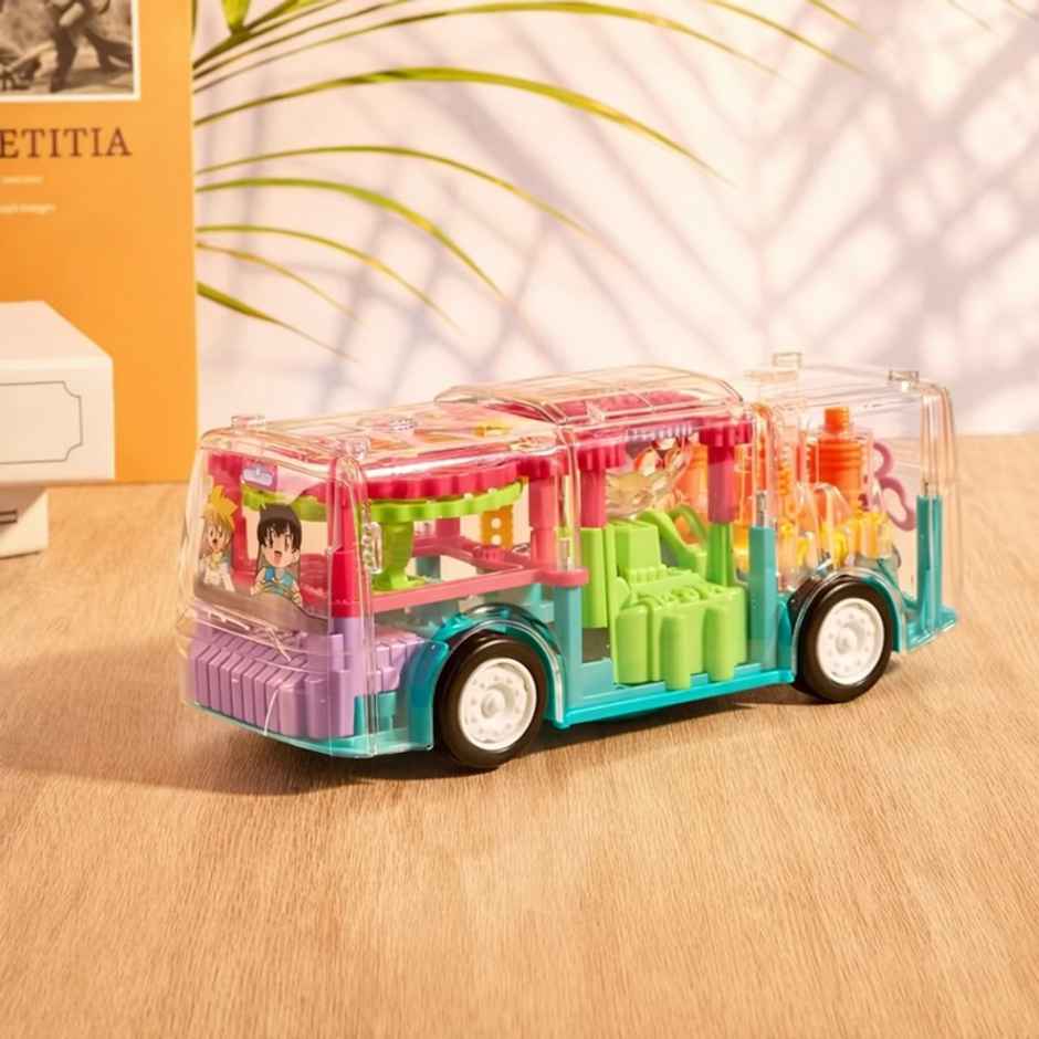 Fablue Multicolor Concept Bus For Kids With 3D Flashing Led Lights And Music