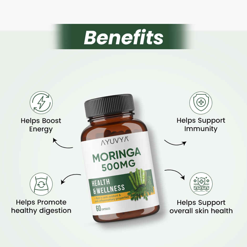 Ayuvya Moringa Capsules for Health & Wellness