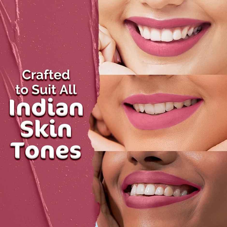 Mamaearth Soft Matte Long Stay Lipsticks - Petal Pink