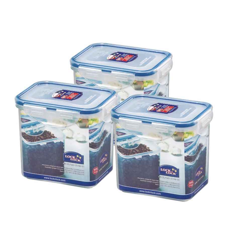 LocknLock HPL808 Classic Plastic Airtight Food Storage Container | Transparent - 850 ml