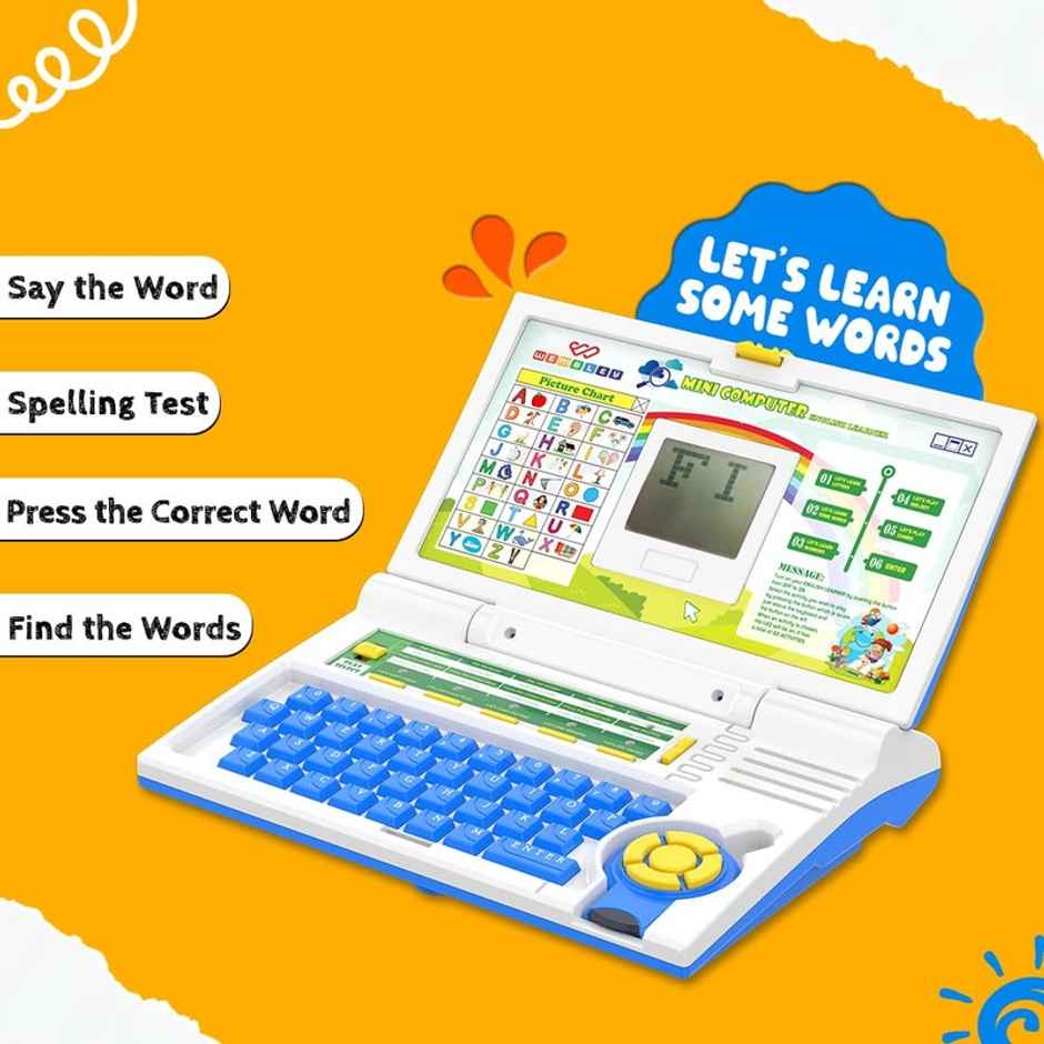 Fablue Educational Laptop Computer Toy for Kids - English Learning Laptop Toy for Kids - Multicolor