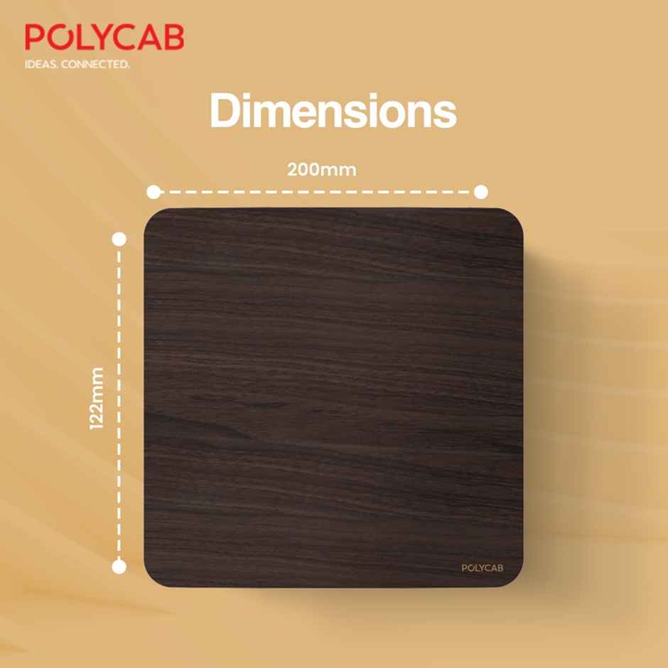Polycab Freshly Prime Air Exhaust fan, 150mm, High Speed, 100% Copper Winding, Wood Finish
