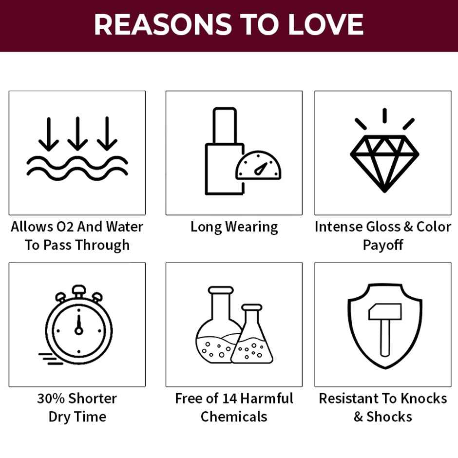 Nykaa Breathable Nail Enamel - Wine Unwind - 326