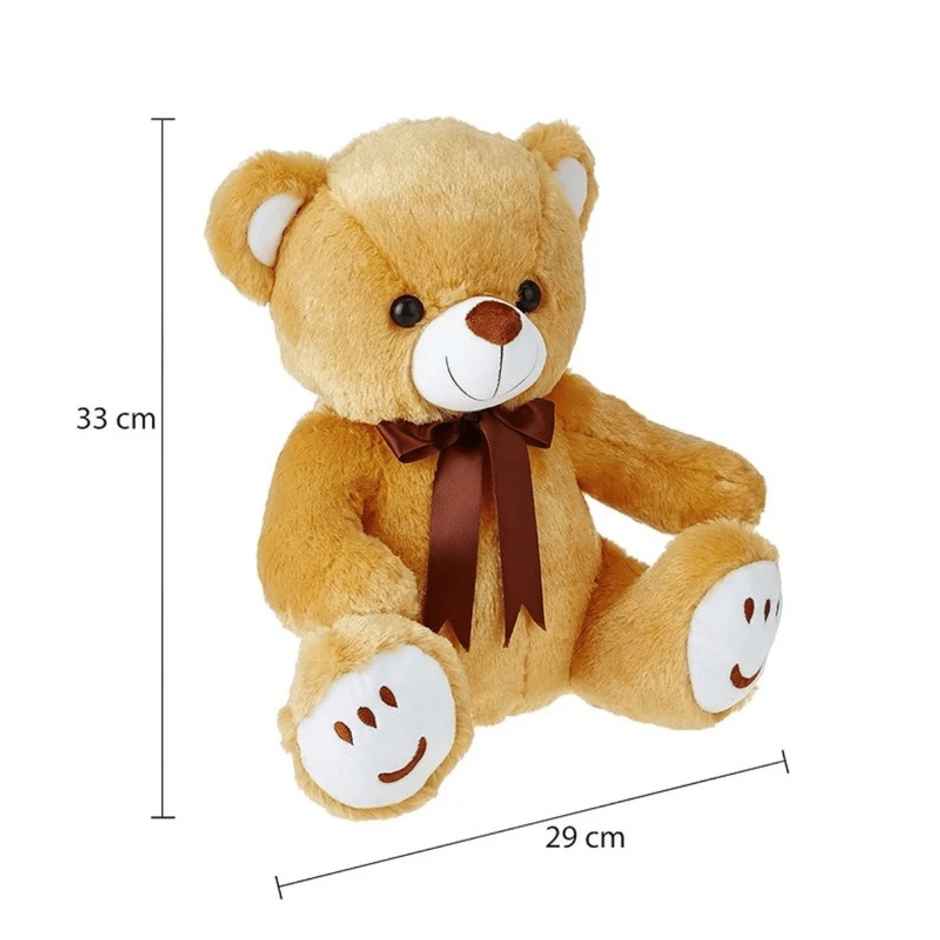 Fablue Teddy Bear Plush Soft Toy Animal for Kids | Brown | 33 cm