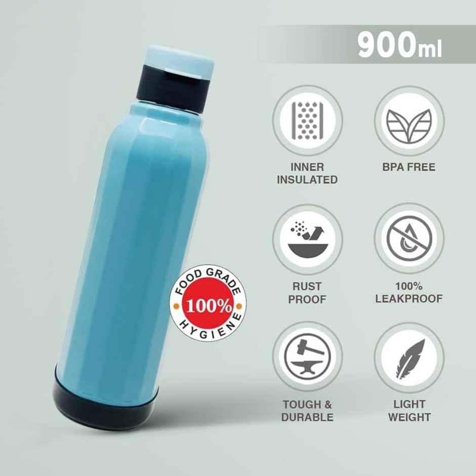 Flair Edge Stainless Steel Inner Insulated Water Bottle 900Ml Blue