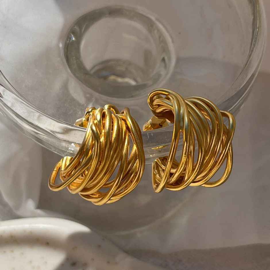 Just Lil Things Gold Hoop Earrings | jlt11889