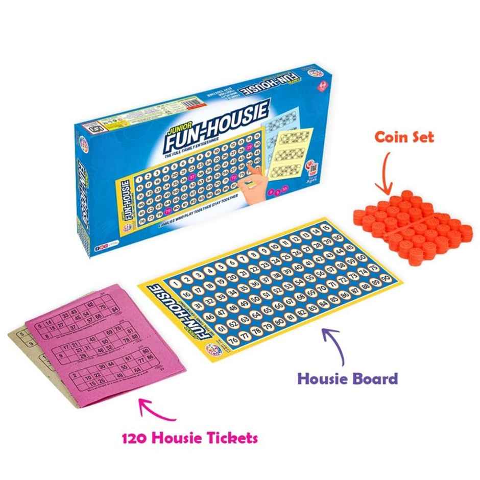 Fablue Family Game Fun Housie Small Toy for Kids- 120 Tickets Learning Board Game for Kids| 5+ Years