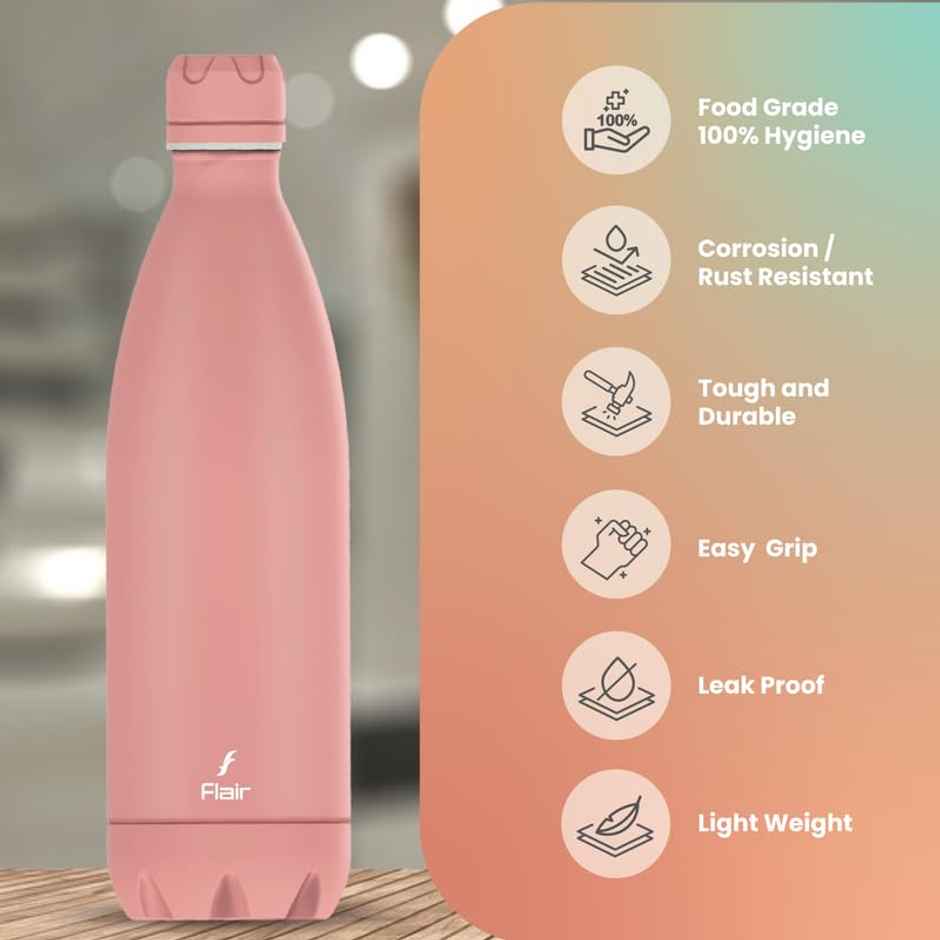 Flair Double Wall Vacuum Insulated Stainless Steel Flask | 750 ml | Assorted