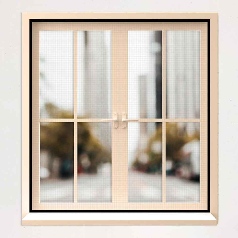 Classic Mosquito Net Prestitched Window Mosquito Net For Window | Black - 120 x 90 cm