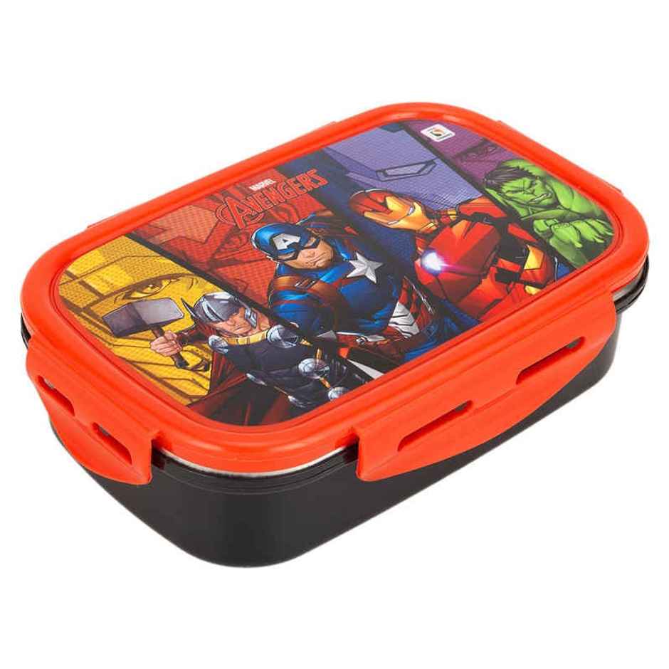 Striders Avengers Single Compartment Lunch Box With Cutlerys Multicolor | 310 ml