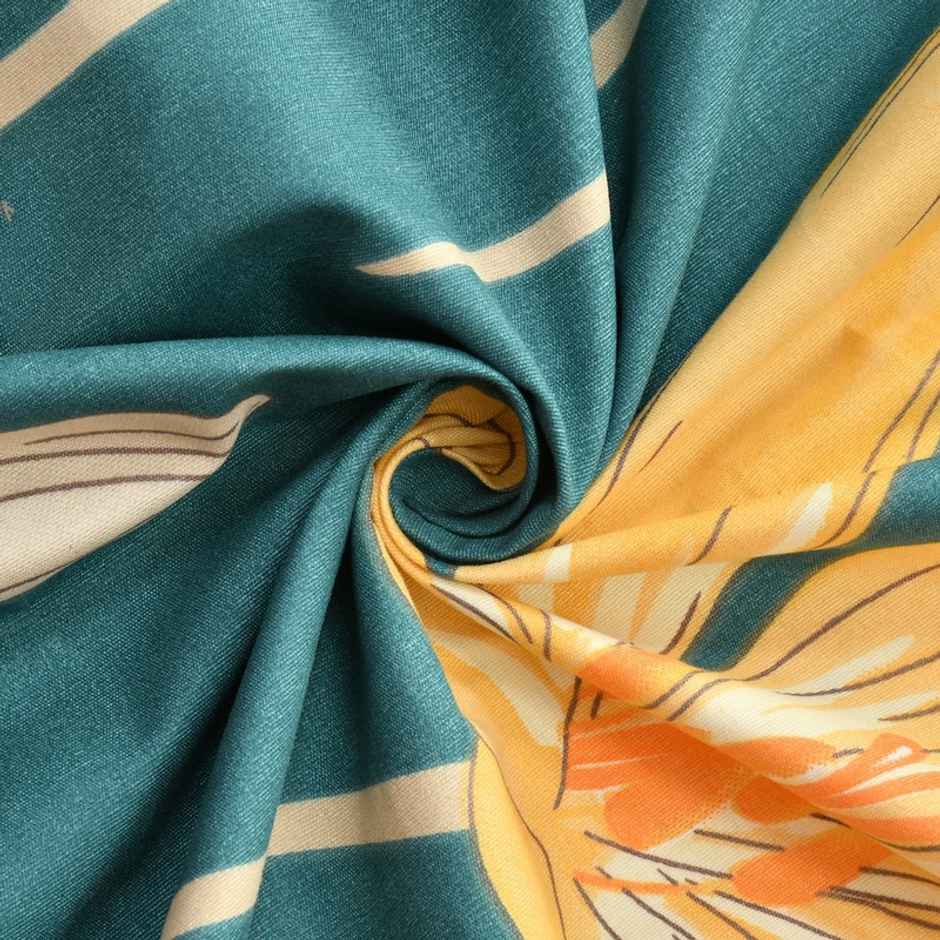 Florida Reeva Elastic Fitted Bedsheet for Double Size Bed with Pillow Covers & Made of Cotton