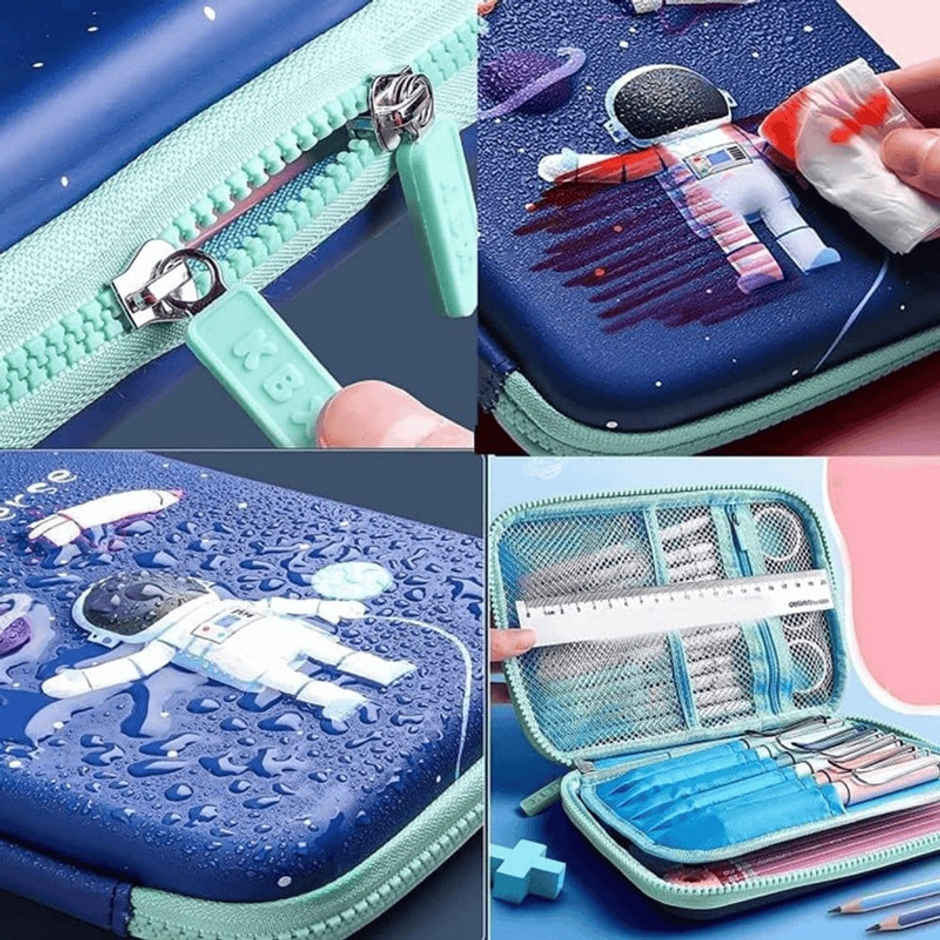 Fablue 3D Astronaut Big Pencil Pouch | Dark Blue