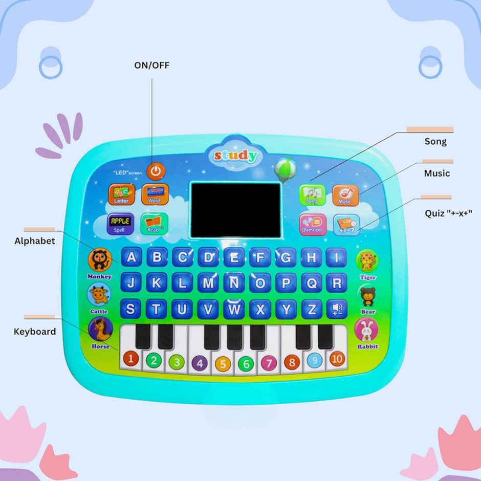 Fablue Activity Learning Laptop Piano Music Educational Toy | Multicolor
