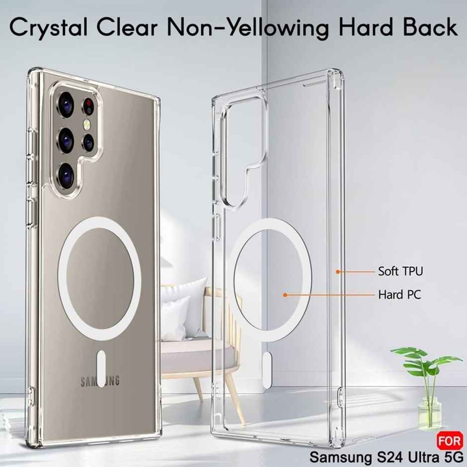 Kwine Case Samsung Galaxy S25 Ultra 5G Back Cover - Magsafe Case - Transparent