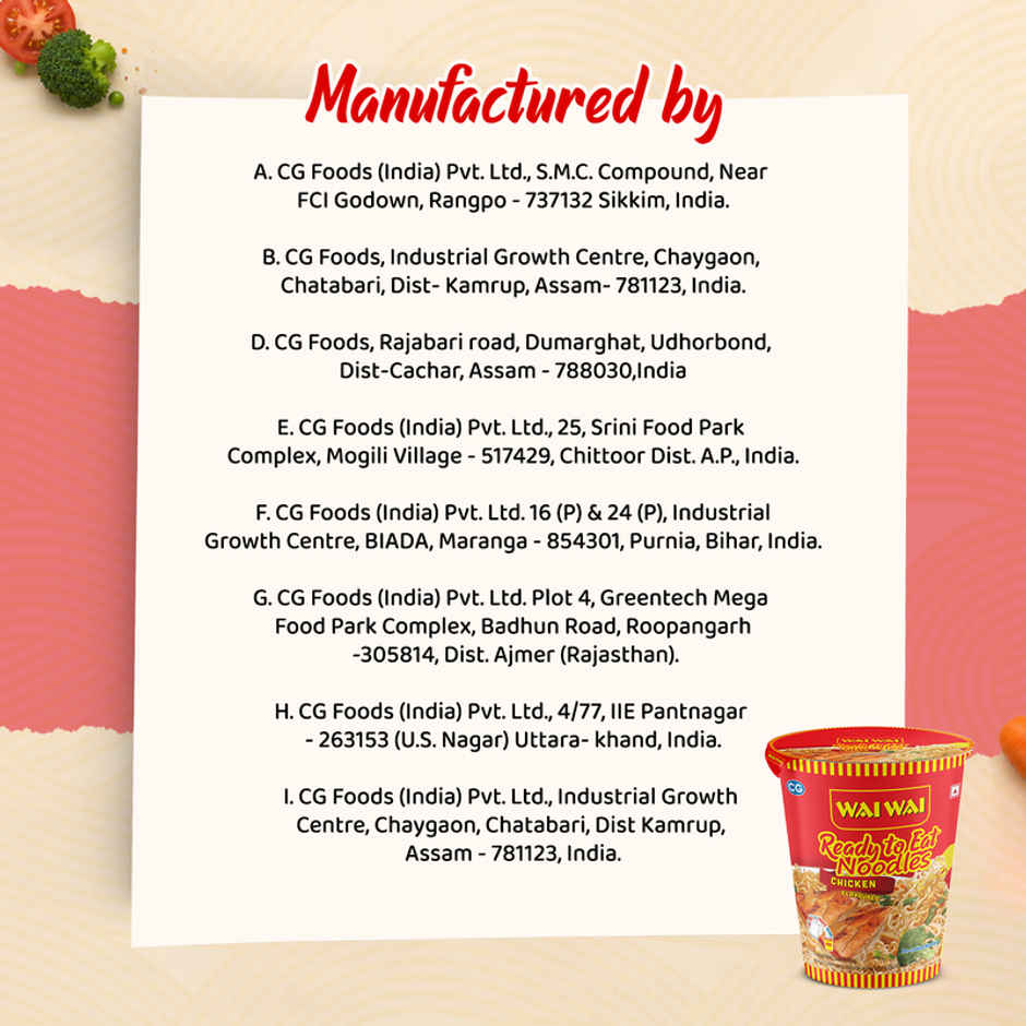 Wai Wai Ready To Eat Cup Noodles Chicken