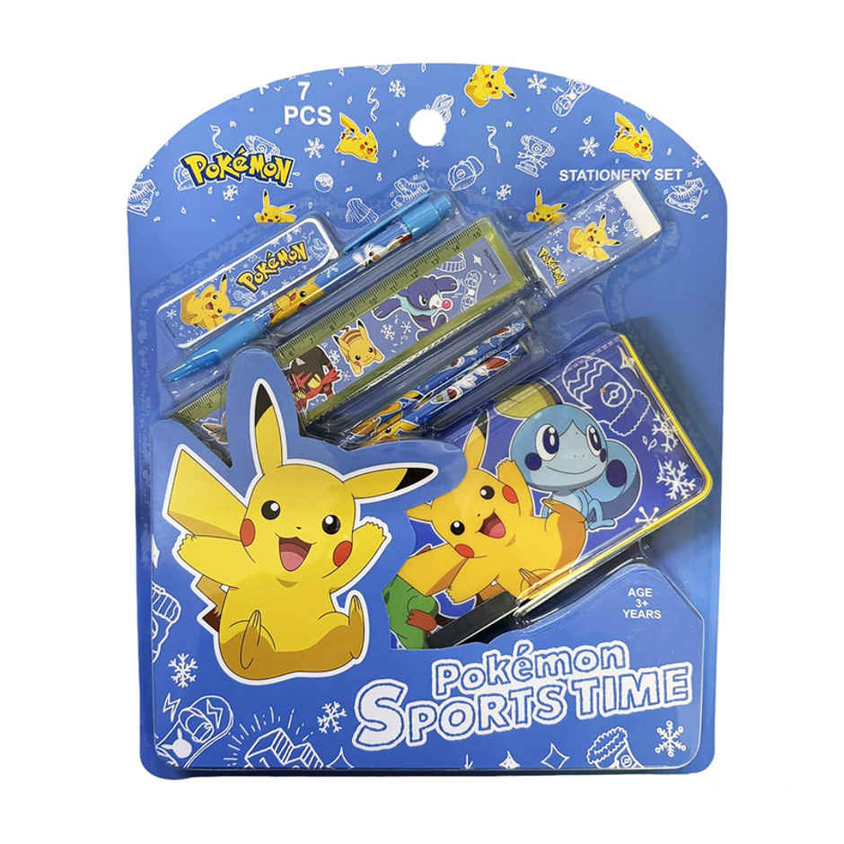 Striders Pokemon School Supplies Set | Pen, Pencils, Ruler, Rubber, Sharpener & Pencil Box