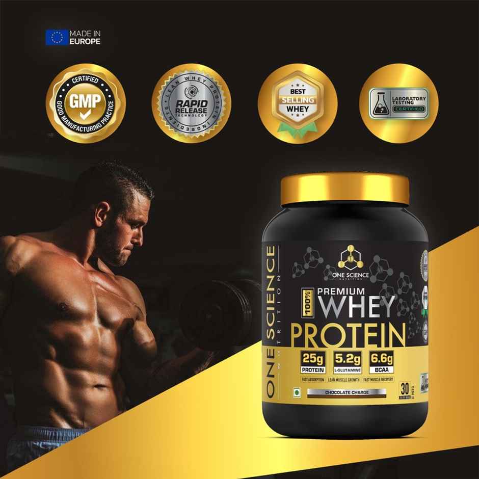 One Science Nutrition Premium Whey Protein Grass Fed Whey - 25G Protein | 2Lbs Chocolate Charge