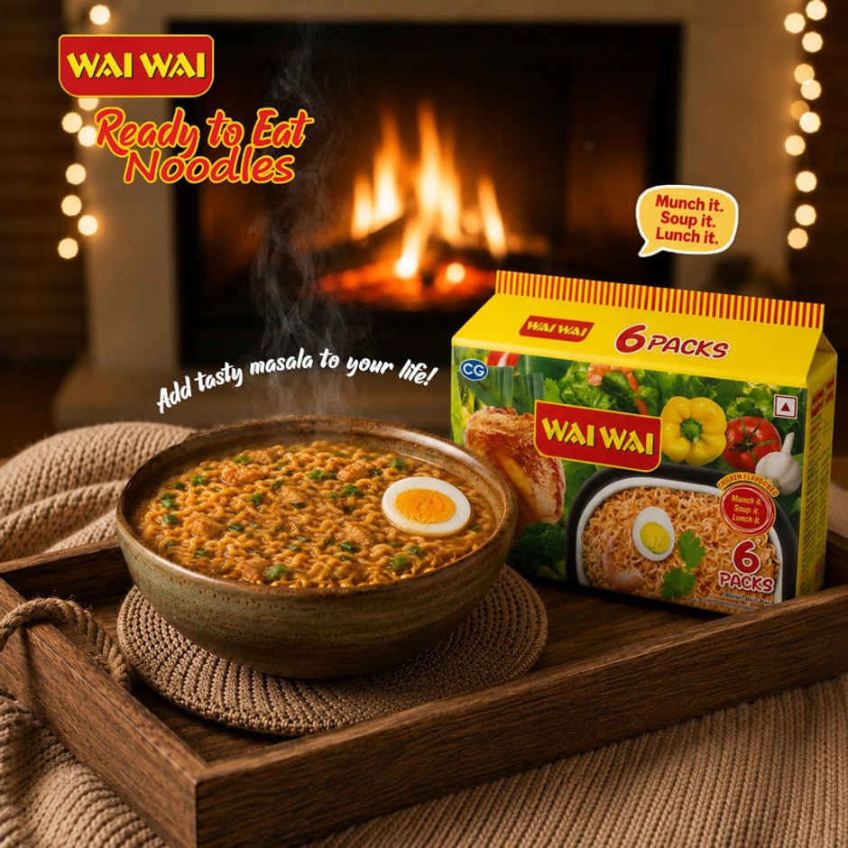 Wai Wai Ready to Eat Noodles, Chicken Masala Pack | 6 in 1