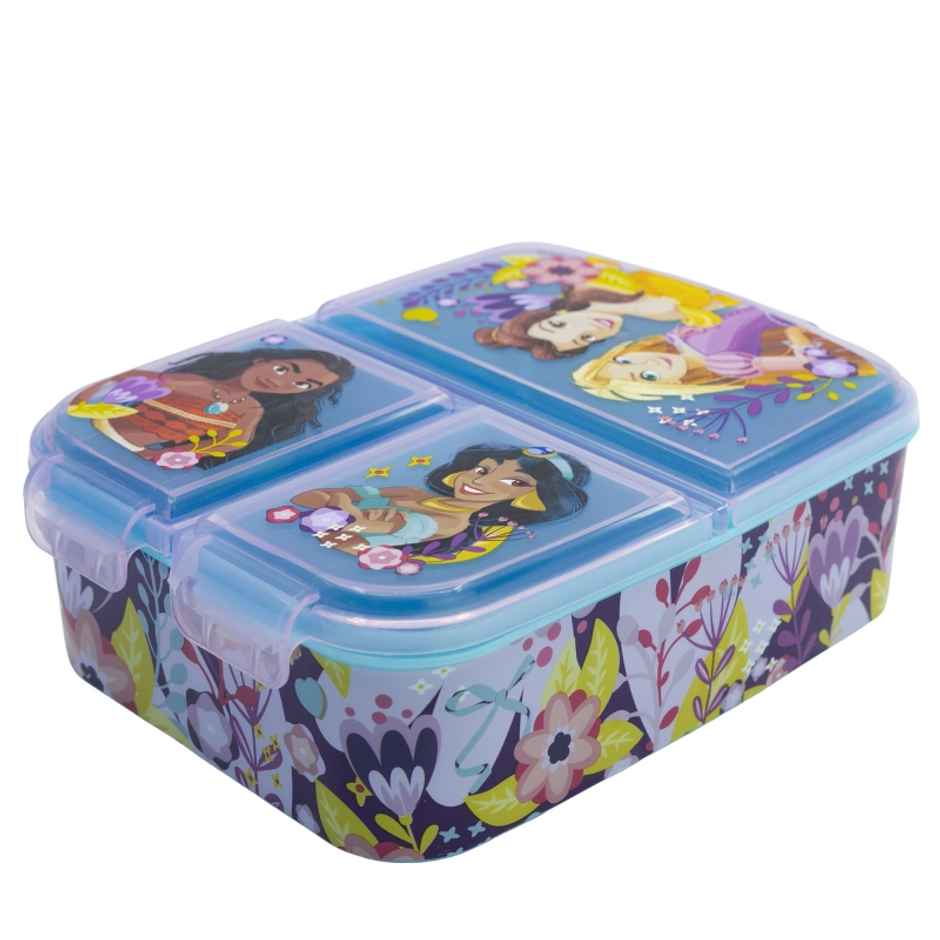 Striders Multi Compartment Rectangular Sandwich Box Princess Courageous Heart | XL