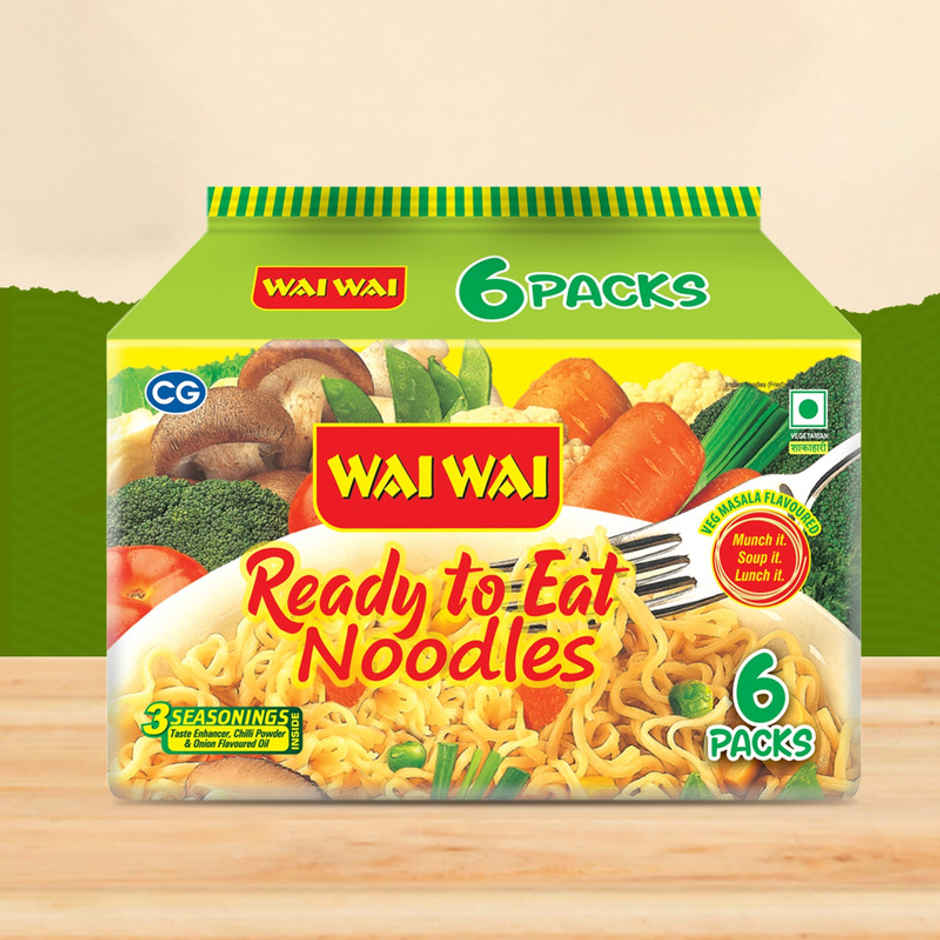 Wai Wai Ready to Eat Noodles | Veg | 6 in 1