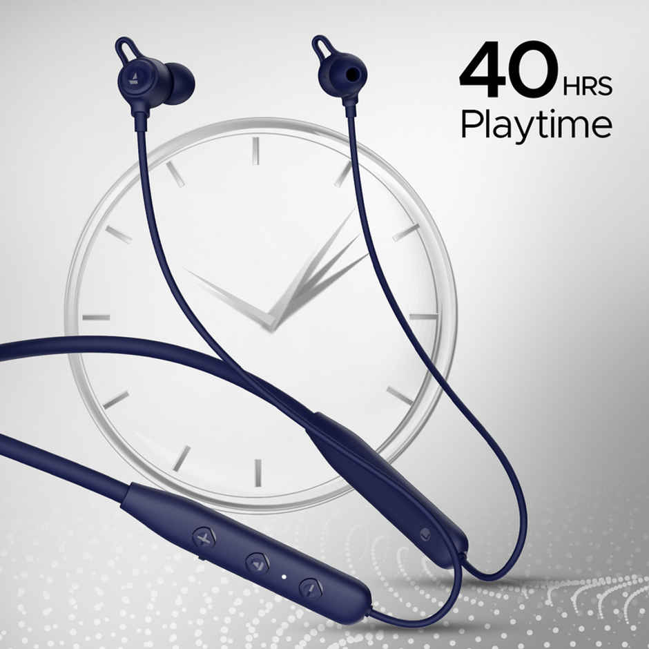boAt Rockerz 109 Bluetooth Neckband with 40 hrs Playback,ENx Technology Beast Mode(60ms)(Cool Blue)