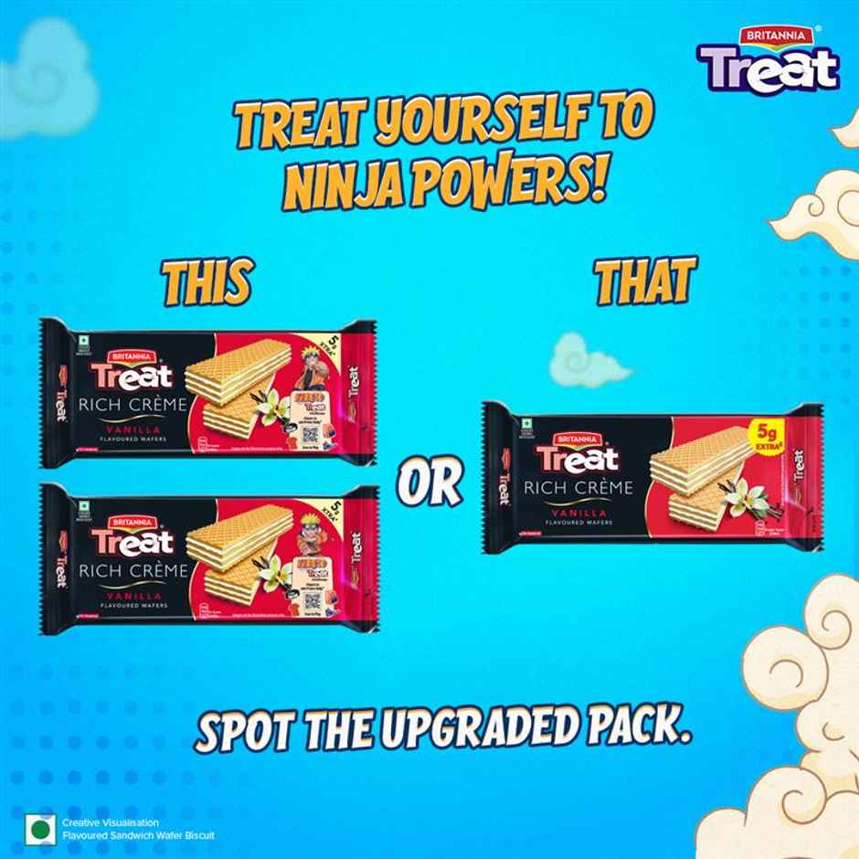 Britannia Treat Creme Vanilla Flavoured Wafer Biscuit