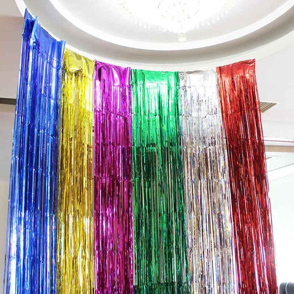 Foil Fringe Curtain for Party Decoration | Assorted Colour | Se7en