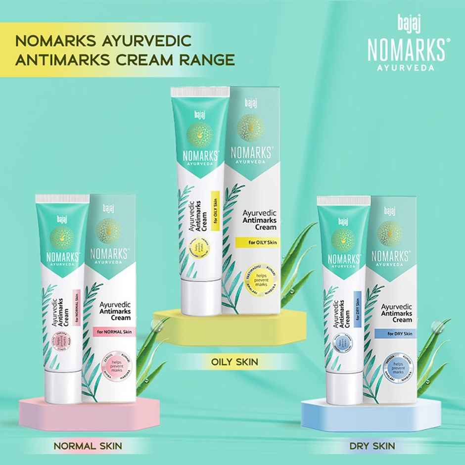 Bajaj Nomarks Ayurvedic Antimarks Cream for Oily Skin Enriched with Antioxidants