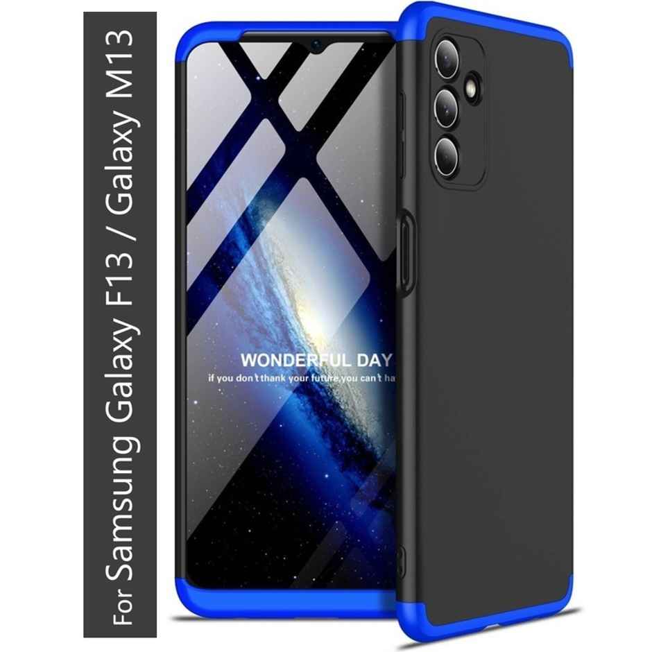 Kwine Case Samsung Galaxy F13 / Galaxy M13 Back Cover - 360 Degree Case - Blue Color
