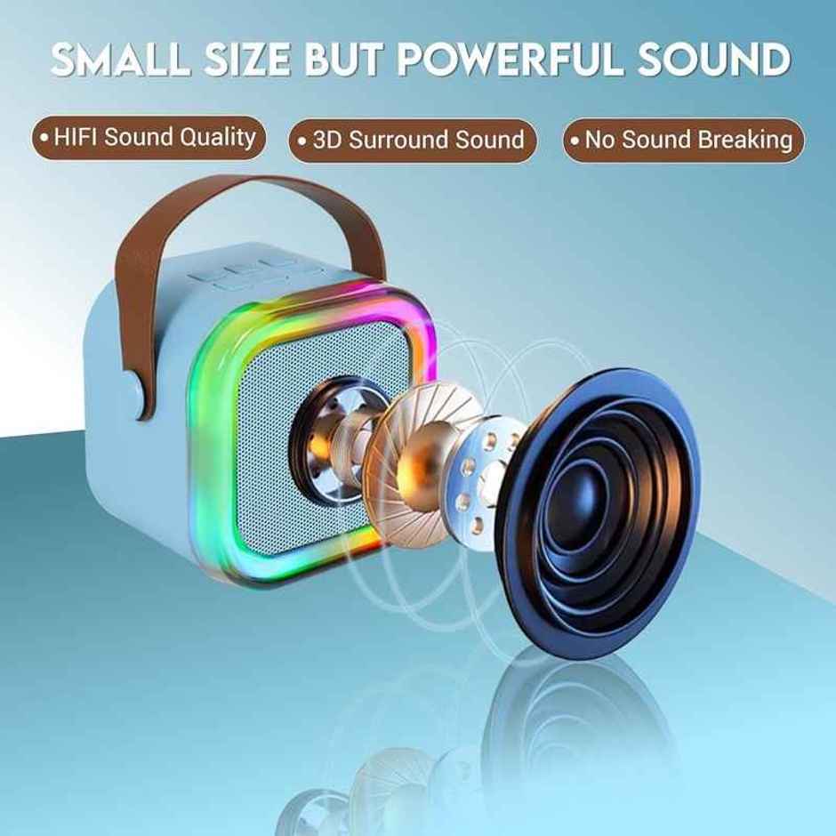 Fablue Kids Wireless Karaoke Microphone Portable Bluetooth Speaker Toy For Toddlers - Assorted