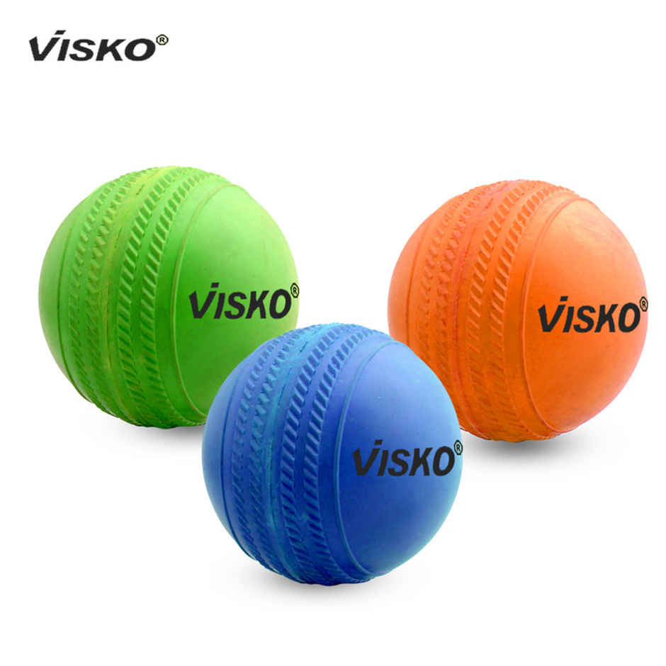 Visko MOI0029 Cricket Rubber Ball | Blue, Green & Orange