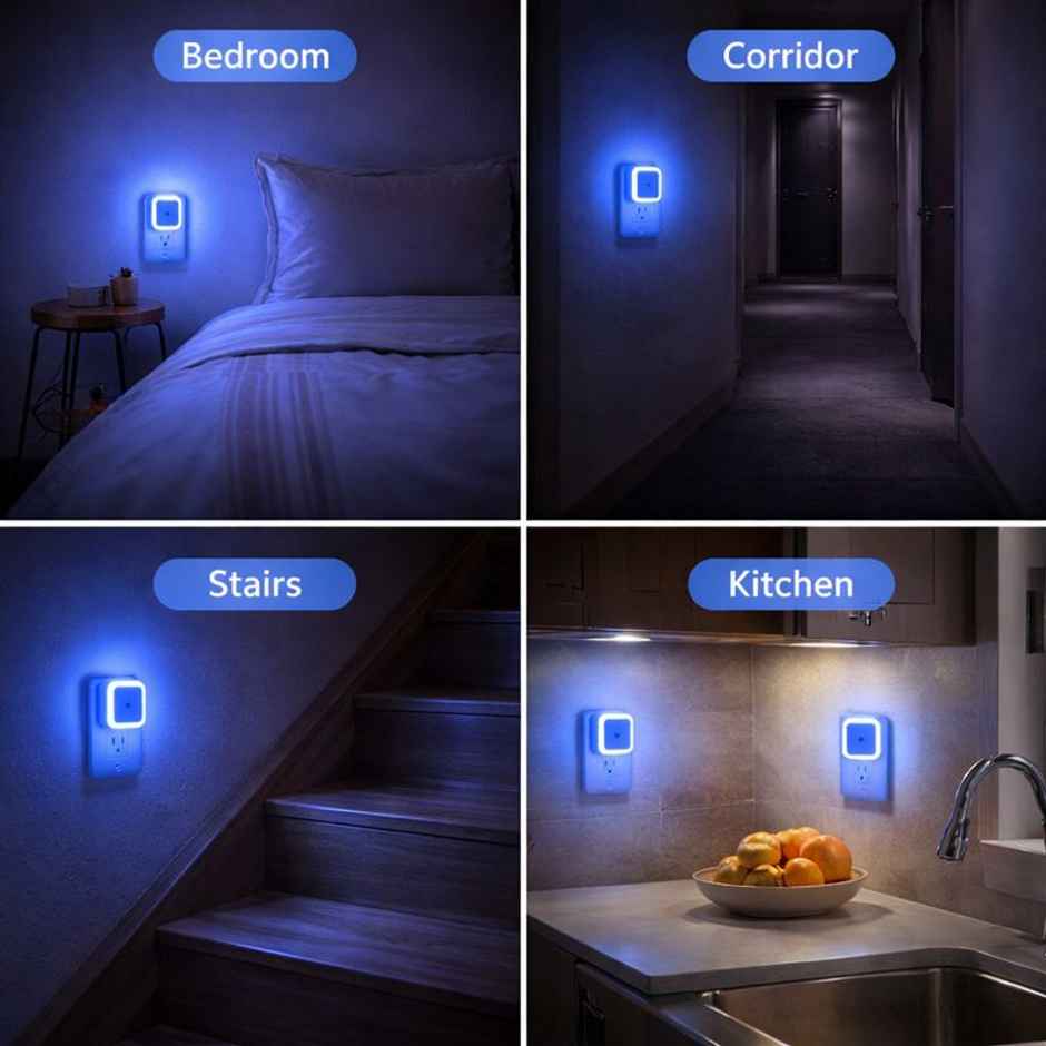 Festivora Automatic On/Off Sensor Smart LED Night Bulb |Blue Color