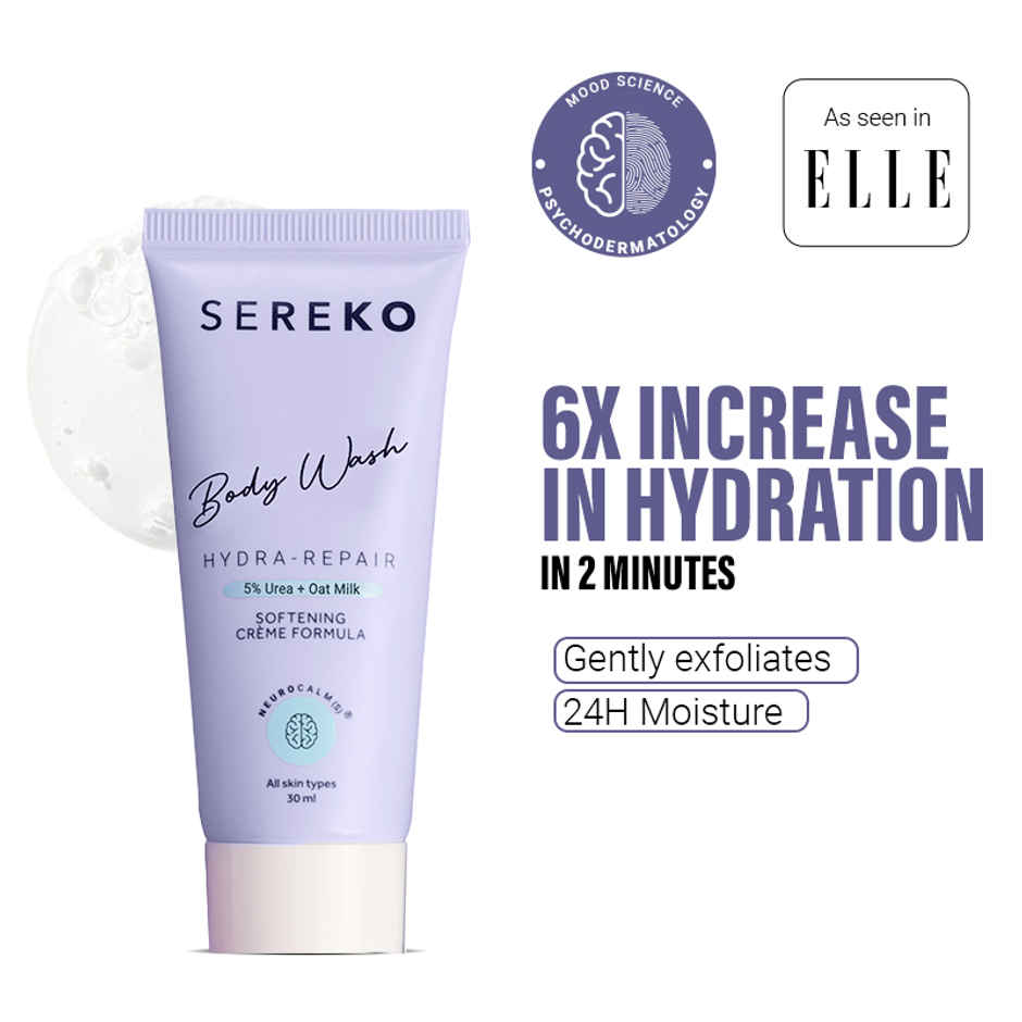 SEREKO Body Wash with Olive Oil & Oat Milk | No Acne, Moisturising, Brightening | Paraben & Sulphate Free
