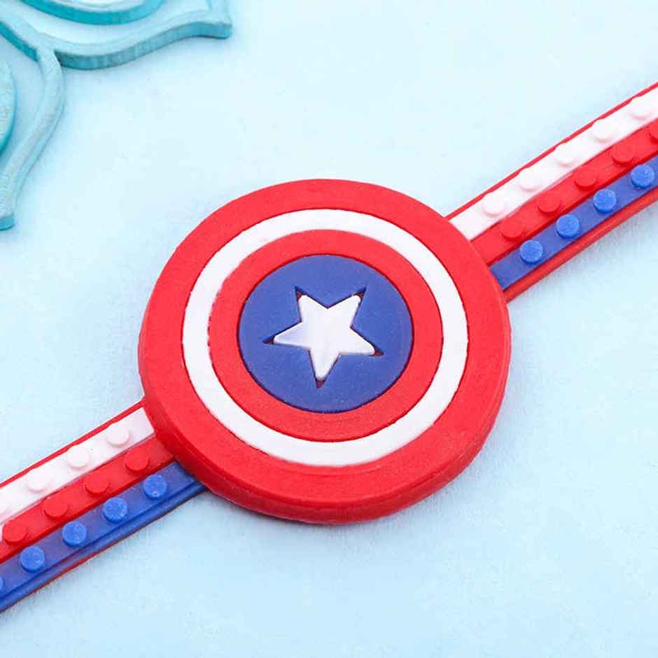 Kids Rakhi | Captain America | Pack of 1 | Floweraura