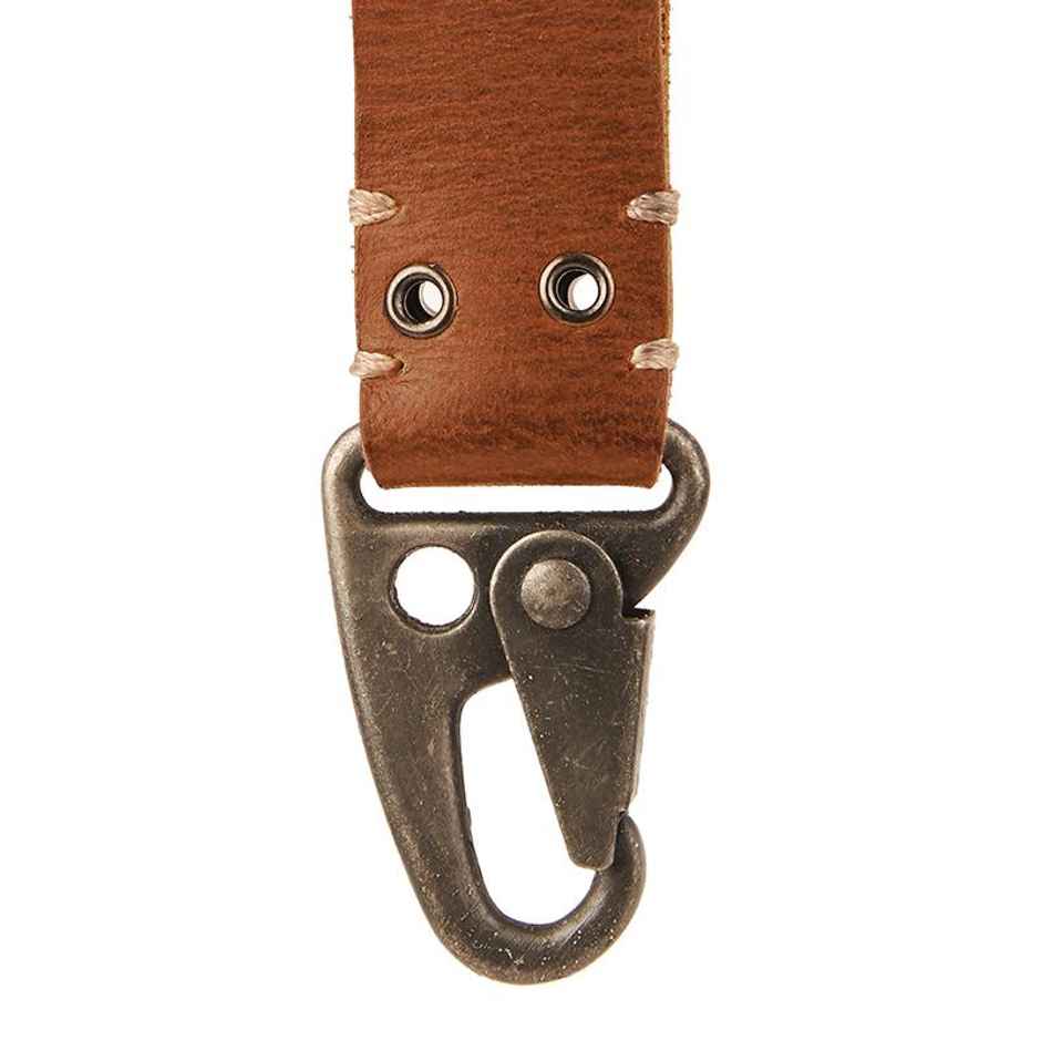 Royal Enfield Metal Hook With RE Wing Key Chain | Tan