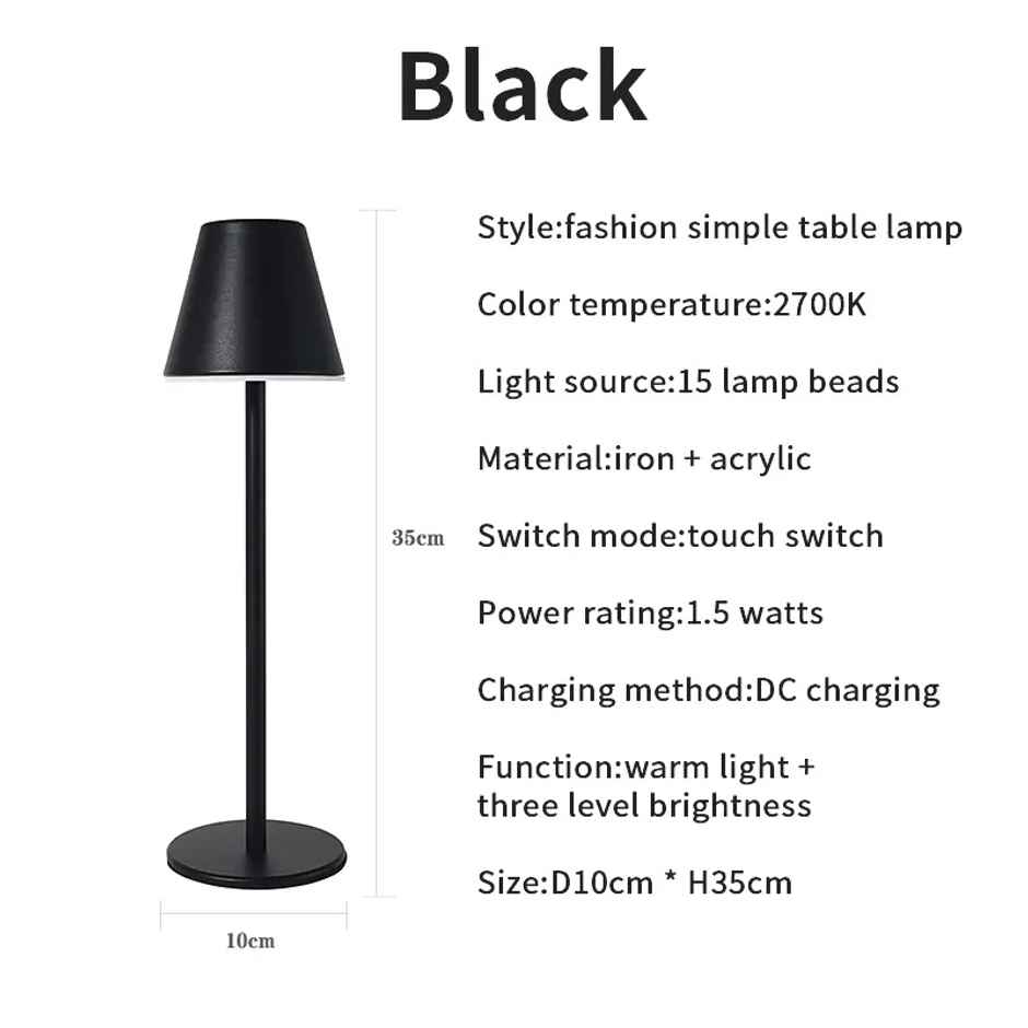 Rosha Splendore Table Lamp - Black