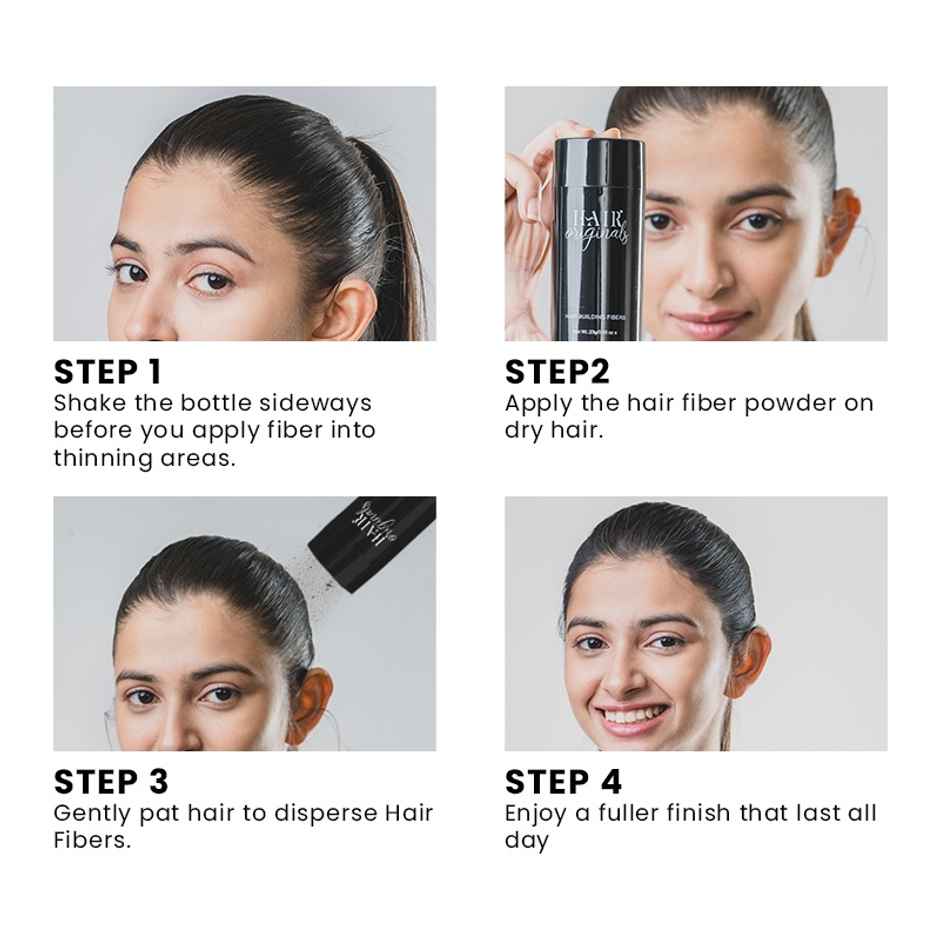 Hair Originals Hair Fibres For Thinning Hair Hair Thickening Fibers Natural Black