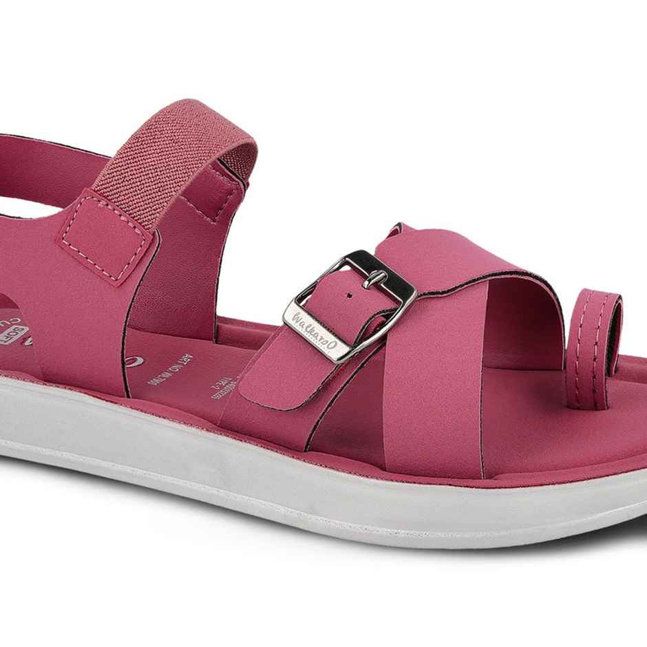 Walkaroo Women's Daily Wear Comfort Sandals - WL7900 Fig | UK9