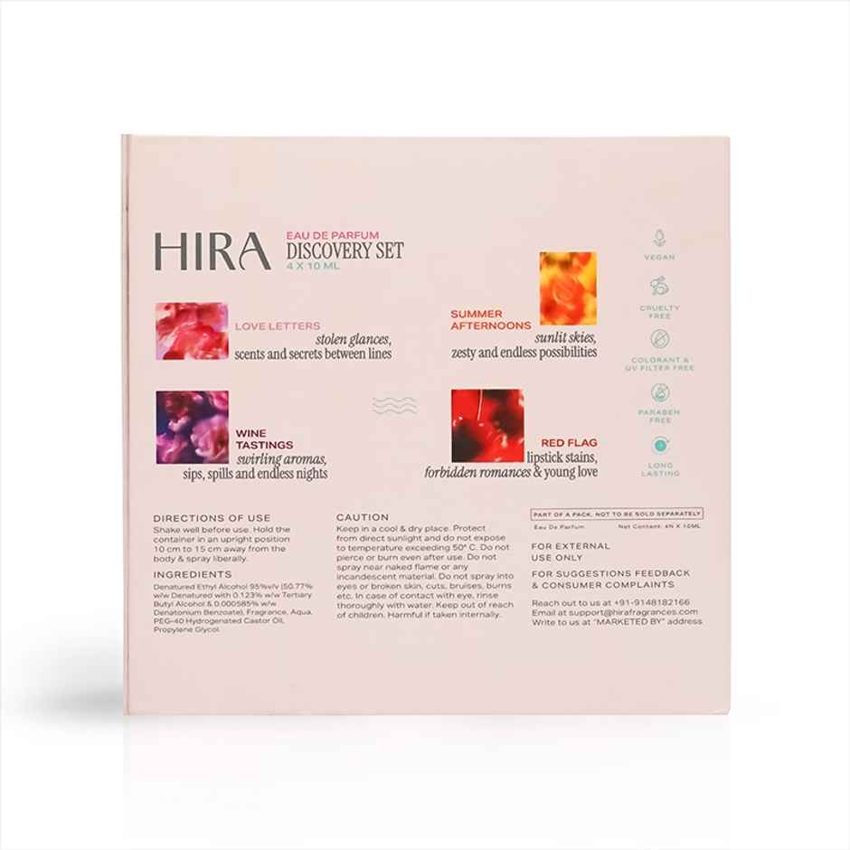 HIRA Luxury Perfume Gift Set (10ml X 4) | Long Lasting Premium Fragrance for Women