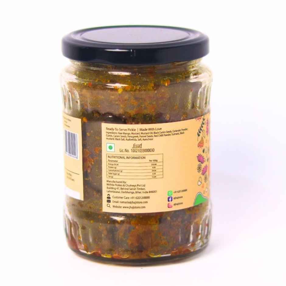 JhaJi Taste of Mithila Aam ka Sookha Bharua Achar Dry Stuffed Mango Pickle